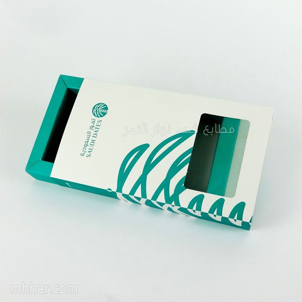 طباعة علب تمور مع نافذه