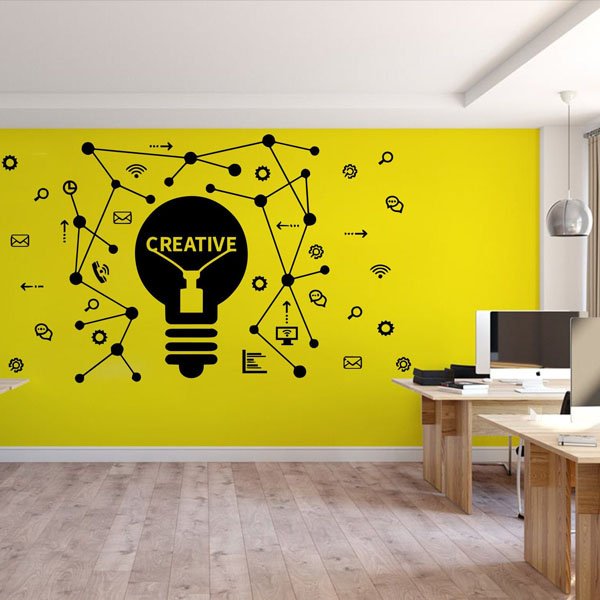 طباعة وتركيب استيكرات للجدار او الواجهات 