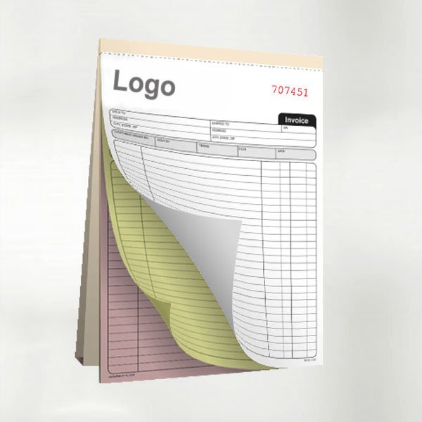 دفتر فواتير 10 حبة , طباعة لون واحد, مقاس اي فور 