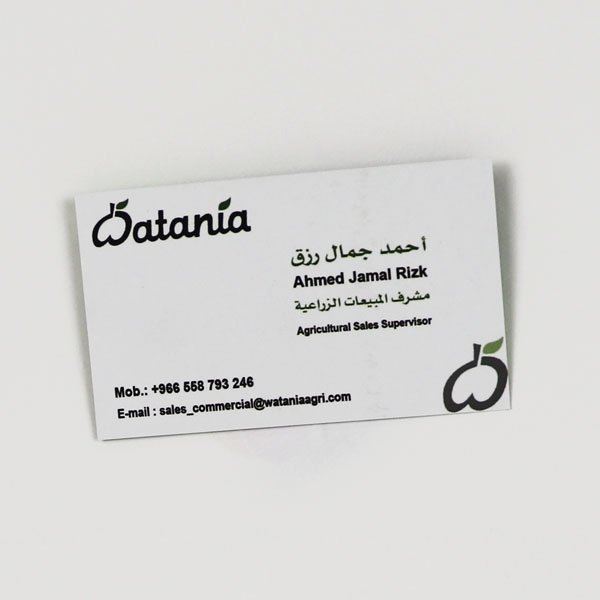 طباعة كروت شخصية 1000 حبة مسلفن مطفي وجهين