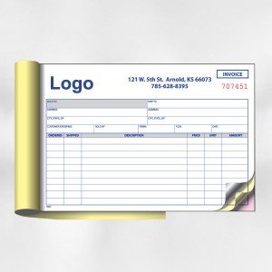 دفتر فواتير 10 حبة , طباعة لون واحد, مقاس اي فايف
